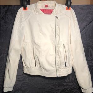 White Bernardo Light Leather Jacket
